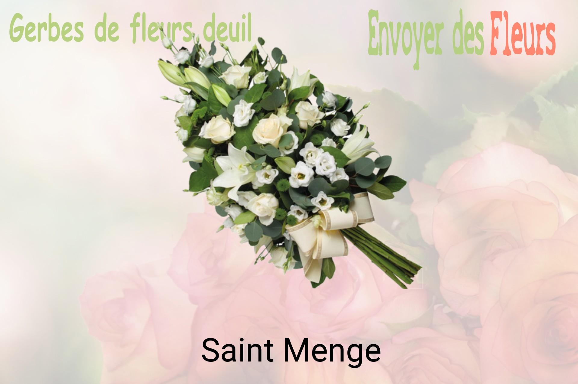 Gerbe de fleurs de deuil livrée à Saint-Menge